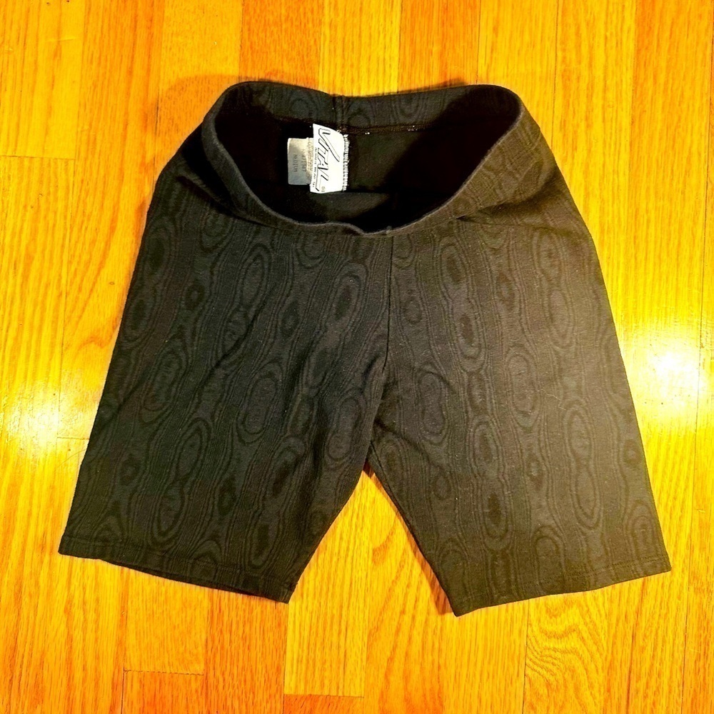 Vital Vintage Aerobic Wear/Biker Women’s Shorts with wood like design pattern​